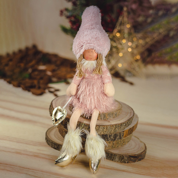 Enfeite De Natal Boneca Jolie Sentada Rosa 50cm |  Formosinha